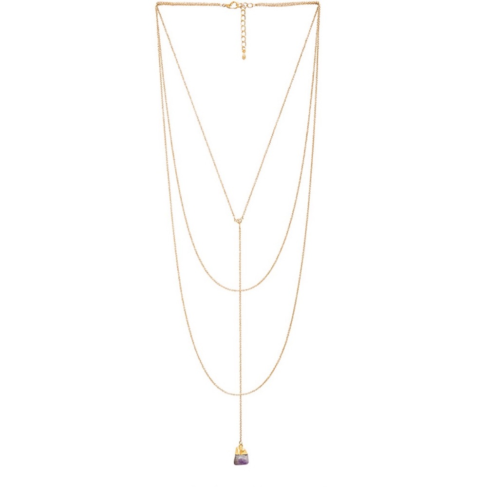 8 Other Reasons Lariat Necklace with Amethyst
